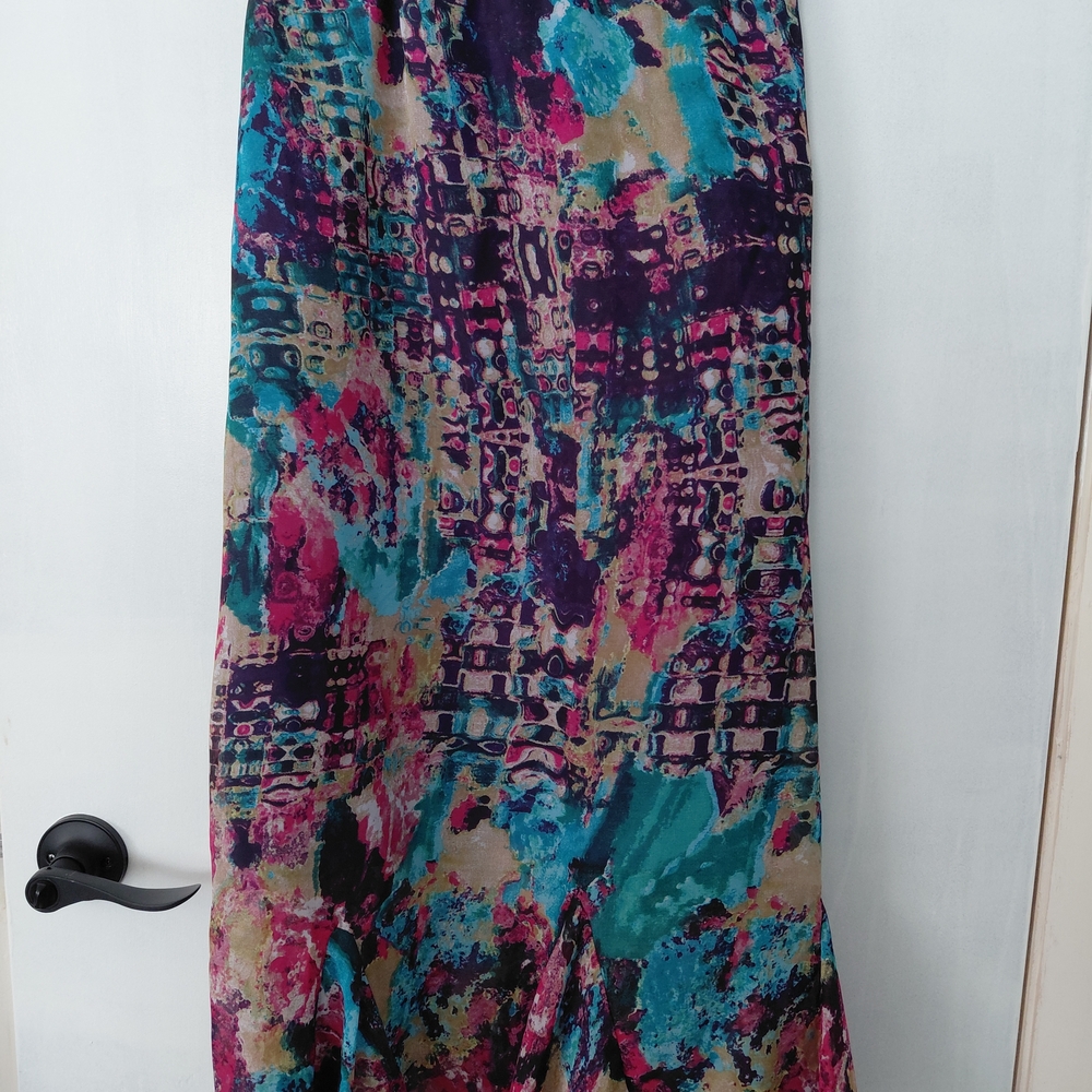 Vibrant Abstract Maxi Skirt